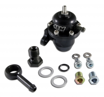 AEM 	Adjustable Fuel Pressure Regulator (Offset Flange w/ 90 degree Return) - Acura & Honda