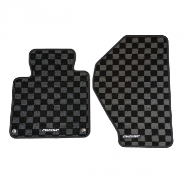 Evasive Motorsports Checkered Floor Mats (Dark Grey / Black) - Honda S2000 (LHD) 00-09