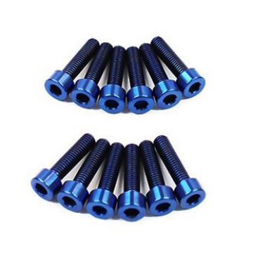 Dress Up Bolts Titanium Coil Pack Cover Kit - Nissan RB25 Engine (Blue)