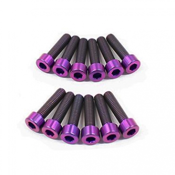 Dress Up Bolts Titanium Coil Pack Cover Kit - Nissan RB25 Engine (Purple)